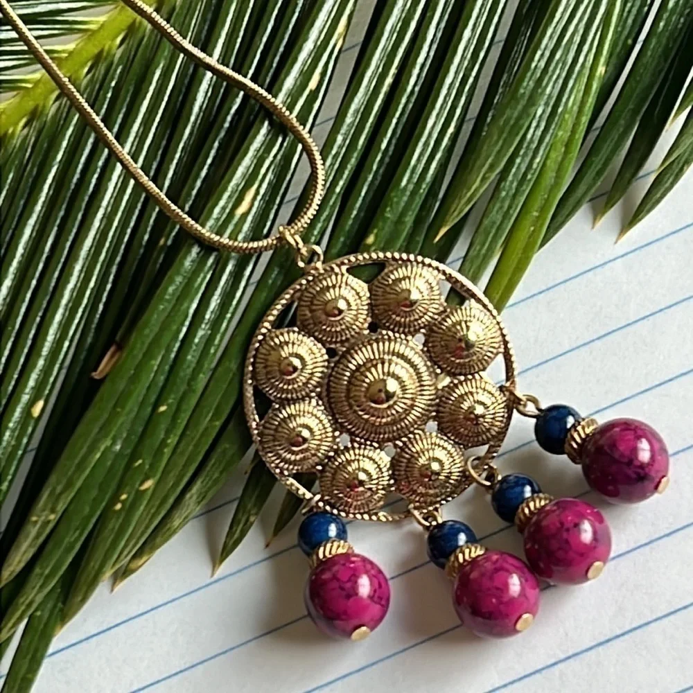 Boho layering necklace 11.5” drop